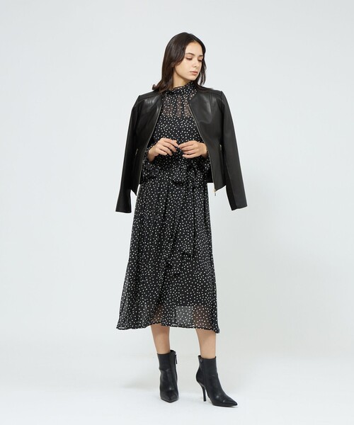 「EPOCA」 長袖ワンピース 38 ワイン レディース_画像3