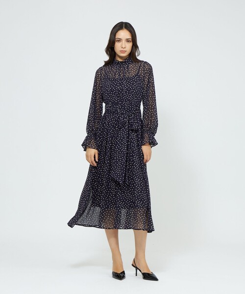 「EPOCA」 長袖ワンピース 38 ワイン レディース_画像4