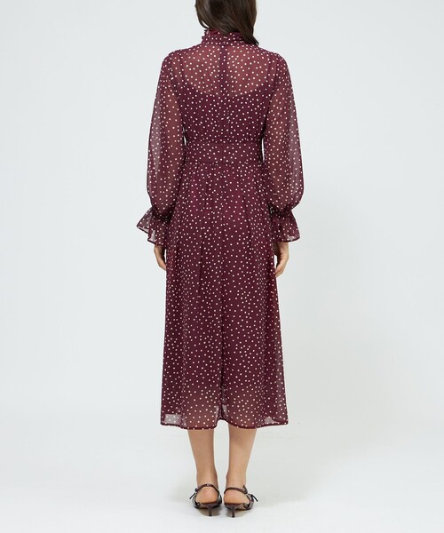 「EPOCA」 長袖ワンピース 38 ワイン レディース_画像8