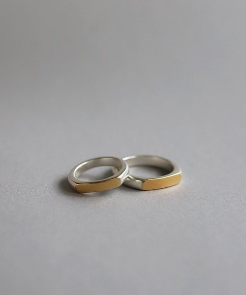 「TEN.」 リング #19 シルバー×ゴールド レディース_画像2