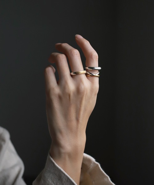 「TEN.」 リング #19 シルバー×ゴールド レディース_画像4