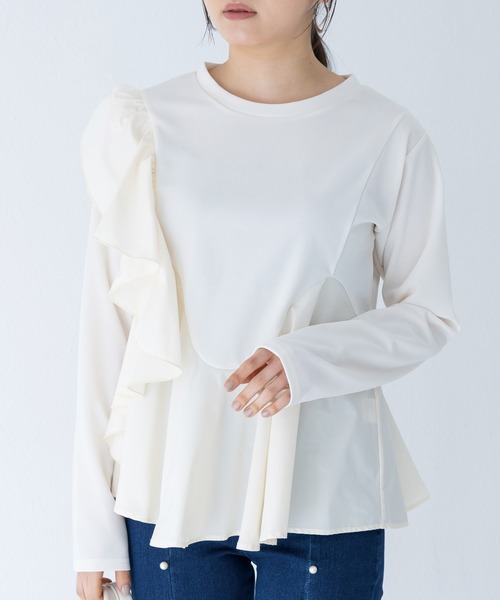 「INCEDE」 長袖カットソー M ブラック レディース_画像3