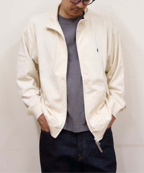 ジバンシー　ロゴプレート　ジップアップ ジャケット　M相当　コットン　ベージュ系 グリップスワニー メンズ アウトドア フリースジャケット FP FIELD