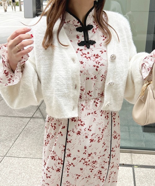「apres jour」 長袖ワンピース X-LARGE レッド系その他 レディース_画像2