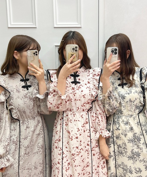 「apres jour」 長袖ワンピース X-LARGE レッド系その他 レディース_画像8