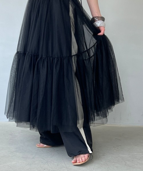 「chuclla」 イージーパンツ S ライトグレー レディース_画像5