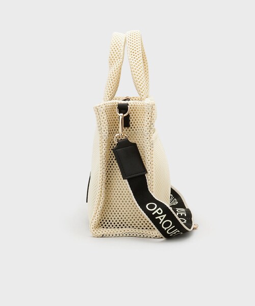 OFF-WHITE 2WAY トートバッグ キャンバス メッシュ OPAQUE.CLIP（オペークドットクリップ） トートバッグ メッシュ