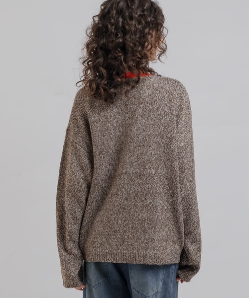 「MUHET」 長袖ニット X-LARGE チャコールグレー レディース_画像7