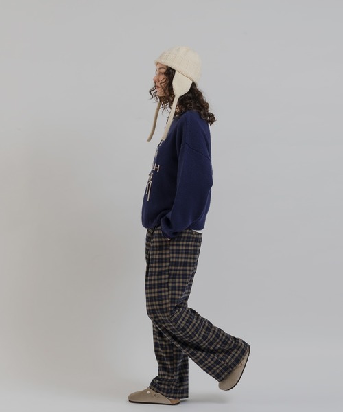 「MUHET」 長袖ニット X-LARGE チャコールグレー レディース_画像9