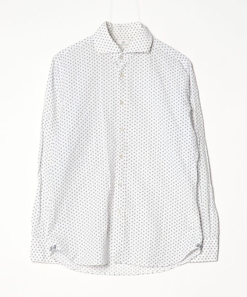 BEAMS HEART 長袖シャツ BEAMS HEART（ビームス ハート） ドット柄長袖シャツ M ホワイト