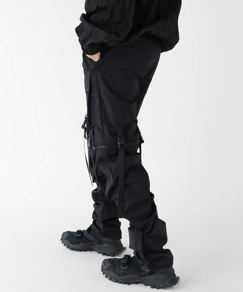 「minsobi」 カーゴパンツ FREE ブラック メンズ_画像3