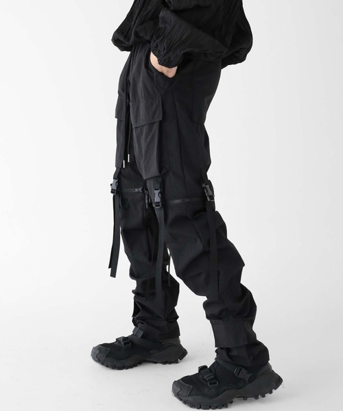 「minsobi」 カーゴパンツ FREE ブラック メンズ_画像4