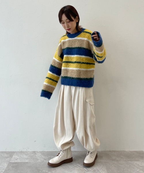 「niko and...」 カーゴパンツ MEDIUM カーキ レディース_画像8