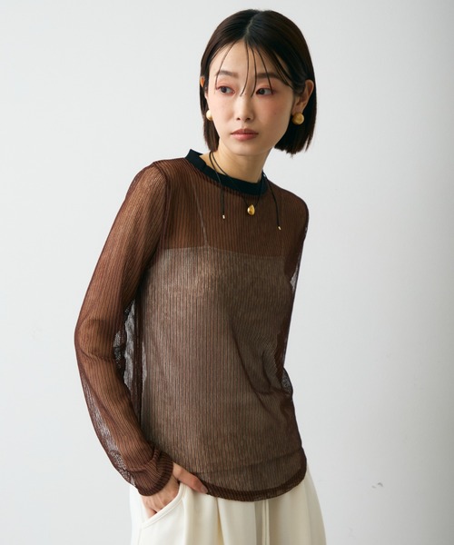 Trish（トリッシュ） tシャツ コードメッシュロングスリーブT