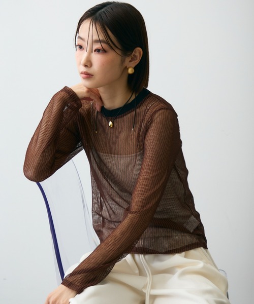 Trish（トリッシュ） tシャツ コードメッシュロングスリーブT
