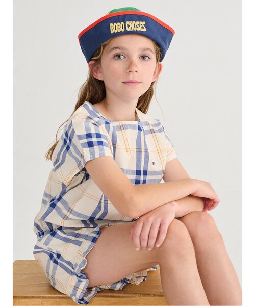 ブラウス シャツ Fun Tartan 半袖ブラウス「キッズ」 キッズ 子供服 男の子 女の子の画像