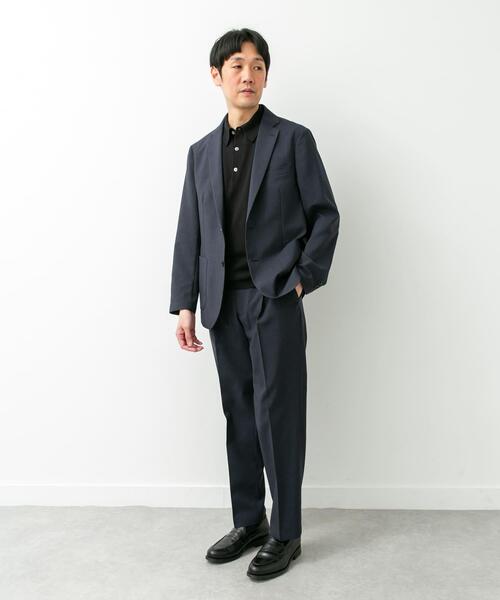 セレモニースーツ スラックス LIFE STYLE TAILOR　リネンライクコンフォータブル1タックパンツ メンズ_8