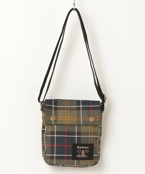 「Barbour」 Torridon Tartan Flight Bag ショルダーバッグ - グリーン レディース