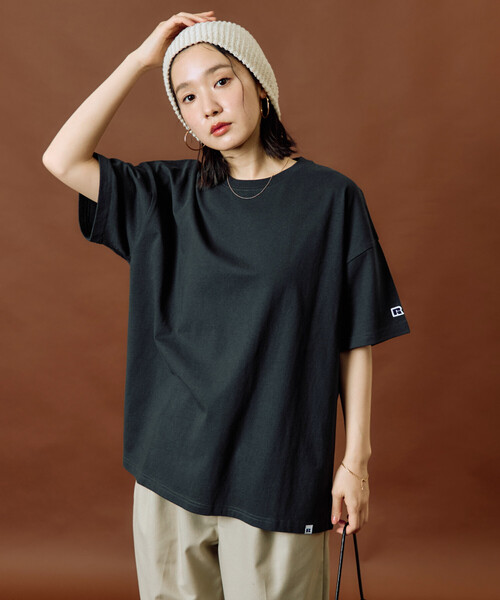 ラッセルビッグシルエット レディース FREAK'S STORE（フリークスストア） tシャツ 限定展開 RUSSELL
