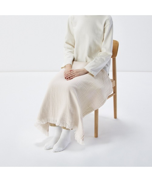 無印良品（MUJI） ブランケット 羽織れる 二重ガーゼブランケット 80