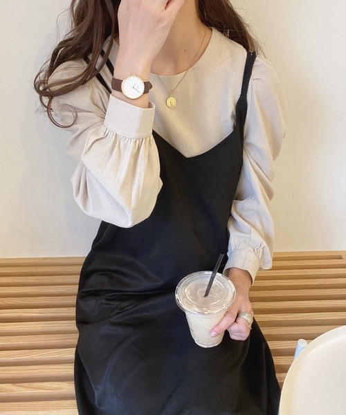 「junoah」 長袖ブラウス MEDIUM アイボリー レディース_画像3