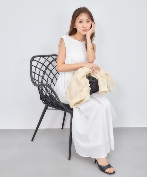 COHINA（コヒナ） ワンピース 「Made in India」スモッキングデザイン