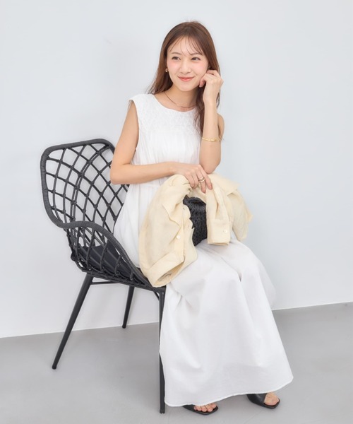 コヒナ cohina プリントミックスタッセルワンピース COHINA（コヒナ） ワンピース 「Made in India」スモッキングデザイン