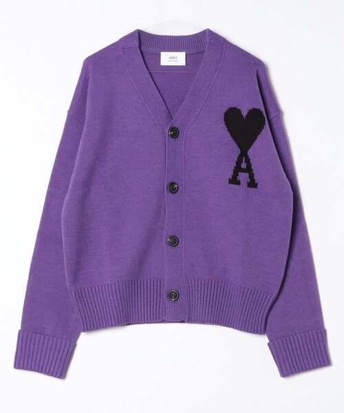 カーディガン AMI PARIS / AMI BIG HEART LOGO CADIGAN / AMI Paris.01 メンズ レディースの画像