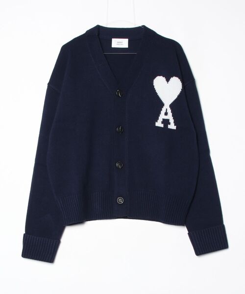 カーディガン AMI PARIS / AMI BIG HEART LOGO CADIGAN / AMI Paris.01 メンズ レディースの画像