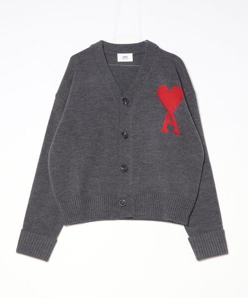 カーディガン AMI PARIS / AMI BIG HEART LOGO CADIGAN / AMI Paris.01 メンズ レディースの画像