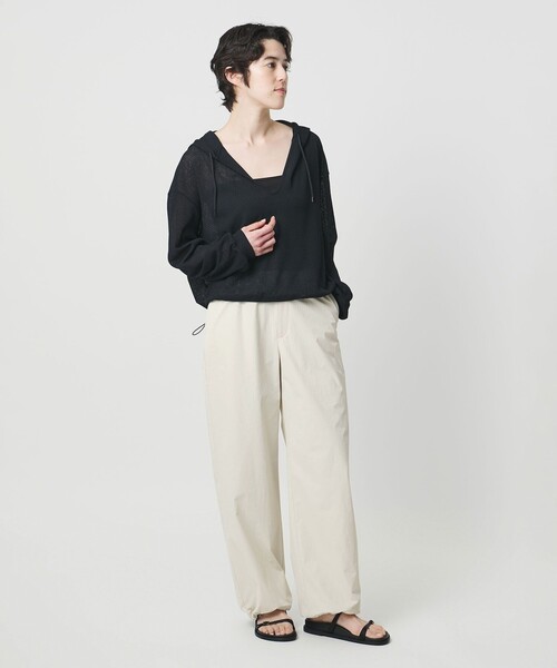 ワイドパンツ パンツ 「MARW UNITED ARROWS」ストレート イージーパンツ 撥水 レディースの画像