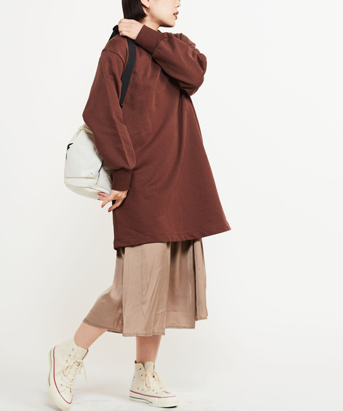 「CONVERSE TOKYO」 長袖ワンピース - ブラック レディース_画像2