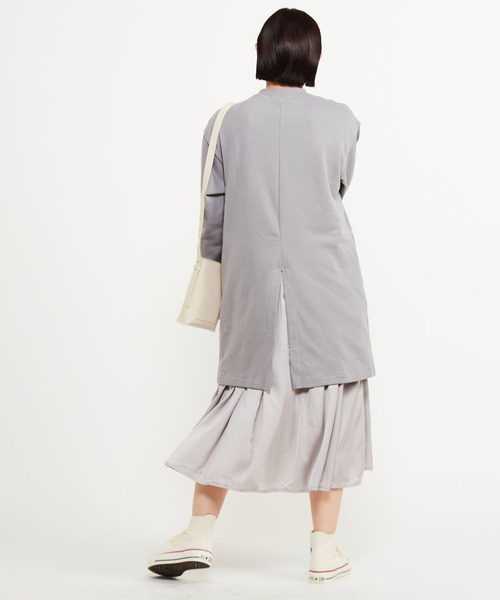 「CONVERSE TOKYO」 長袖ワンピース - ブラック レディース_画像6