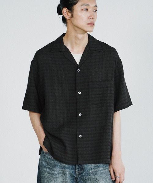 シャツ 半袖 GAUZE JACQUARD CHECK H/S SHIRT メンズ | WYM LIDNM | 04