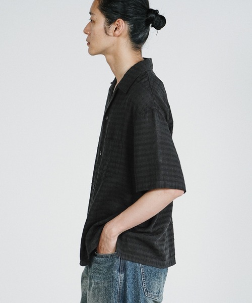 シャツ 半袖 GAUZE JACQUARD CHECK H/S SHIRT メンズ | WYM LIDNM | 14