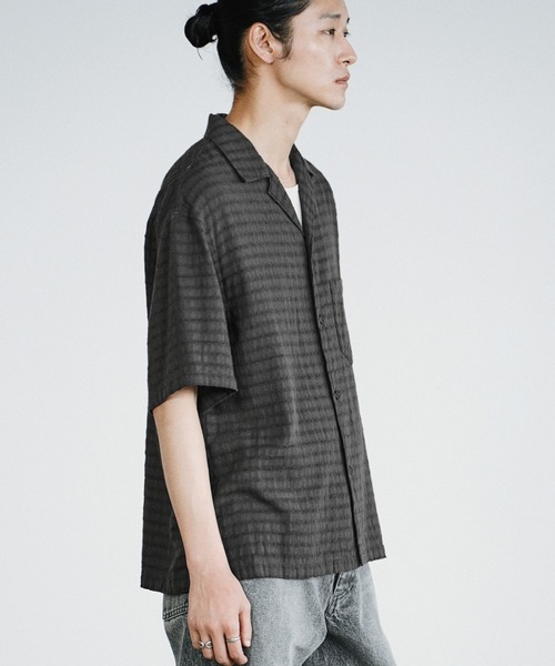 シャツ 半袖 GAUZE JACQUARD CHECK H/S SHIRT メンズ | WYM LIDNM | 18