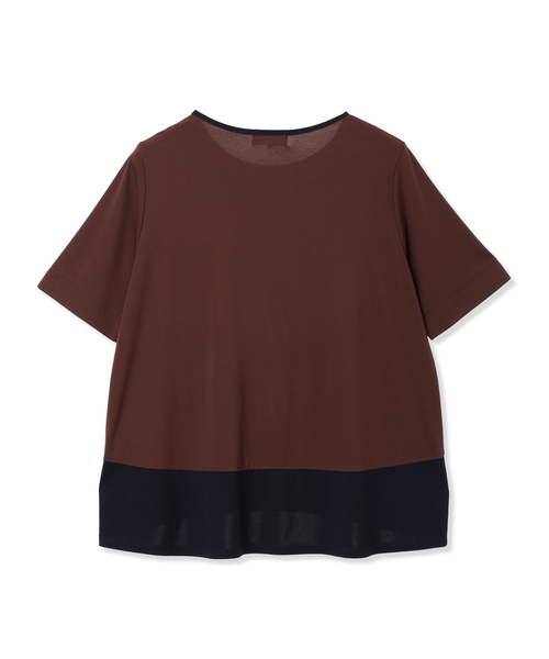 tシャツ ブロッキング配色カットプルオーバー「接触冷感」 レディースの画像
