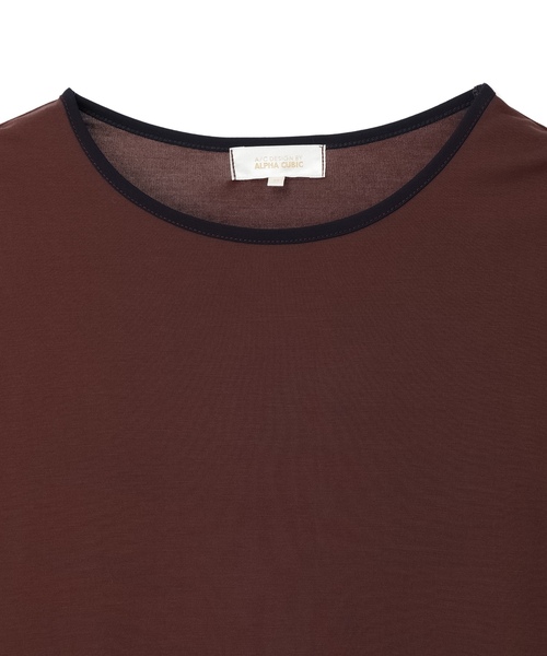 tシャツ ブロッキング配色カットプルオーバー「接触冷感」 レディースの画像