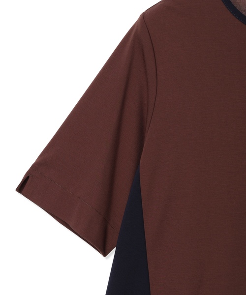 tシャツ ブロッキング配色カットプルオーバー「接触冷感」 レディースの画像