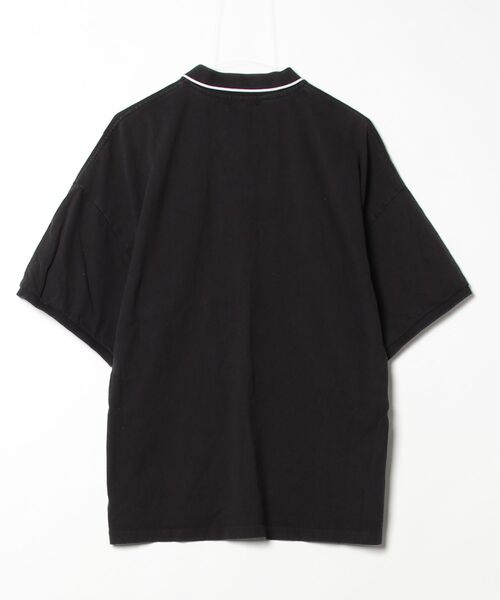 「BEAMS HEART」 半袖ポロシャツ MEDIUM ブラック メンズ_画像2