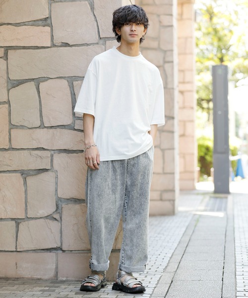 「eftyus」 デニムパンツ 46 ブラック メンズ_画像9