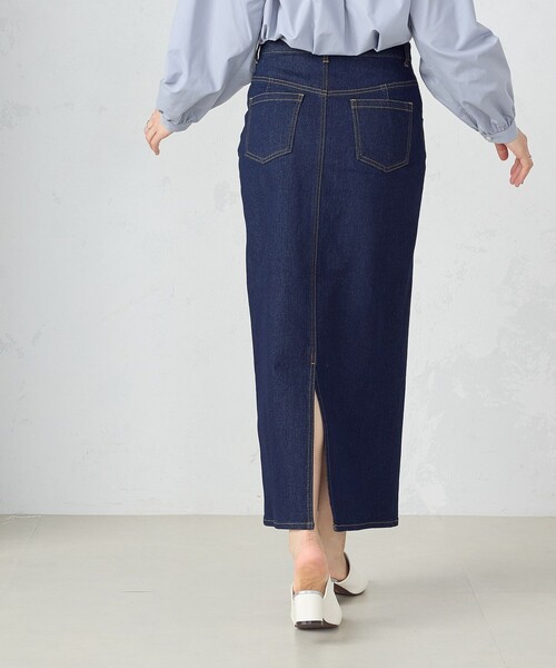 「COMME CA ISM」 デニムスカート LARGE ブルー レディース_画像6