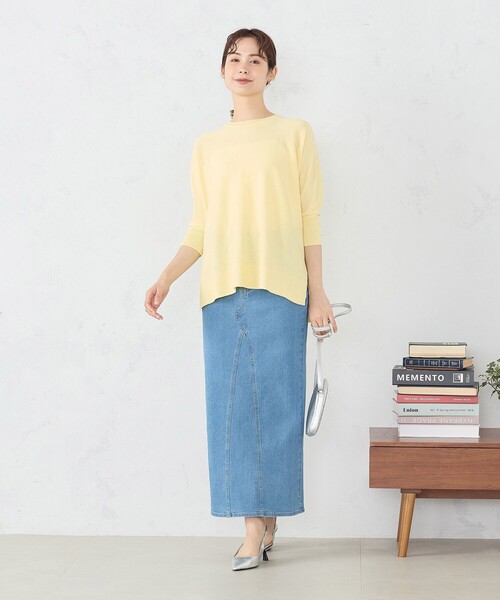 「COMME CA ISM」 デニムスカート LARGE ブルー レディース_画像8