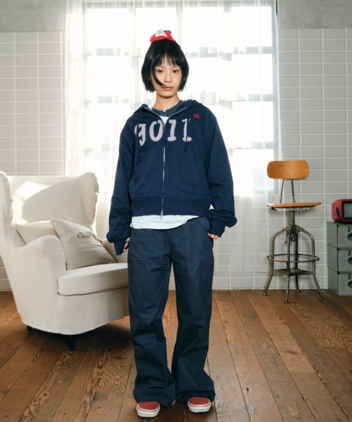 「common gull products.」 ジップアップパーカー SMALL ボルドー レディース_画像2