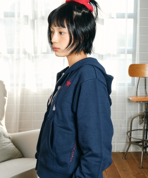 「common gull products.」 ジップアップパーカー SMALL ボルドー レディース_画像5