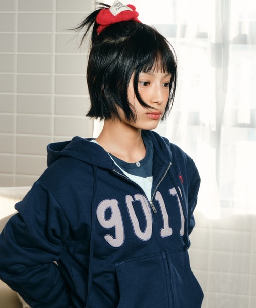 「common gull products.」 ジップアップパーカー SMALL ボルドー レディース_画像8