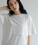 tシャツ 半袖 レースドッキングTEE 104...の詳細画像4
