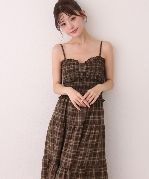 one after another NICE CLAUP ワンピース 夏 シャーリングフロント
