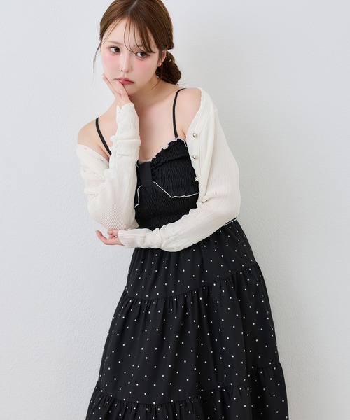one after another NICE CLAUP ワンピース 夏 シャーリングフロント