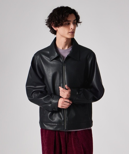 PS Paul Smith ブルゾン アウター シンセティックレザー ジップアップ